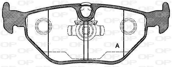 OPEN PARTS Комплект тормозных колодок, дисковый тормоз BPA0265.15